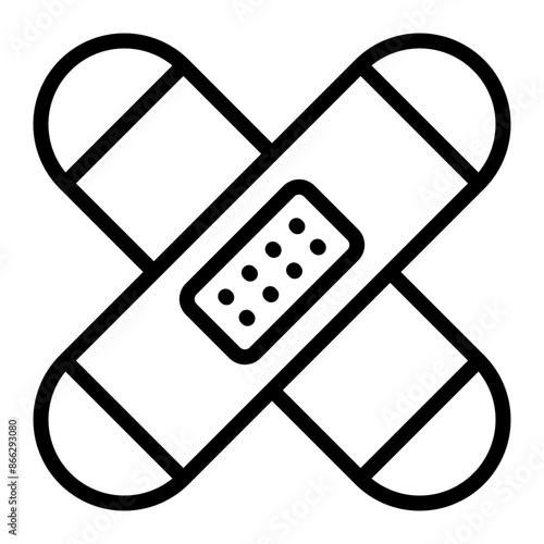 Bandages Line Icon Design
