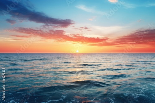 Fototapeta Naklejka Na Ścianę i Meble -  Scenery horizon sea backgrounds.