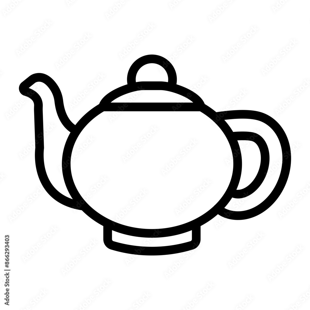 Obraz premium Kettle Line Icon Design