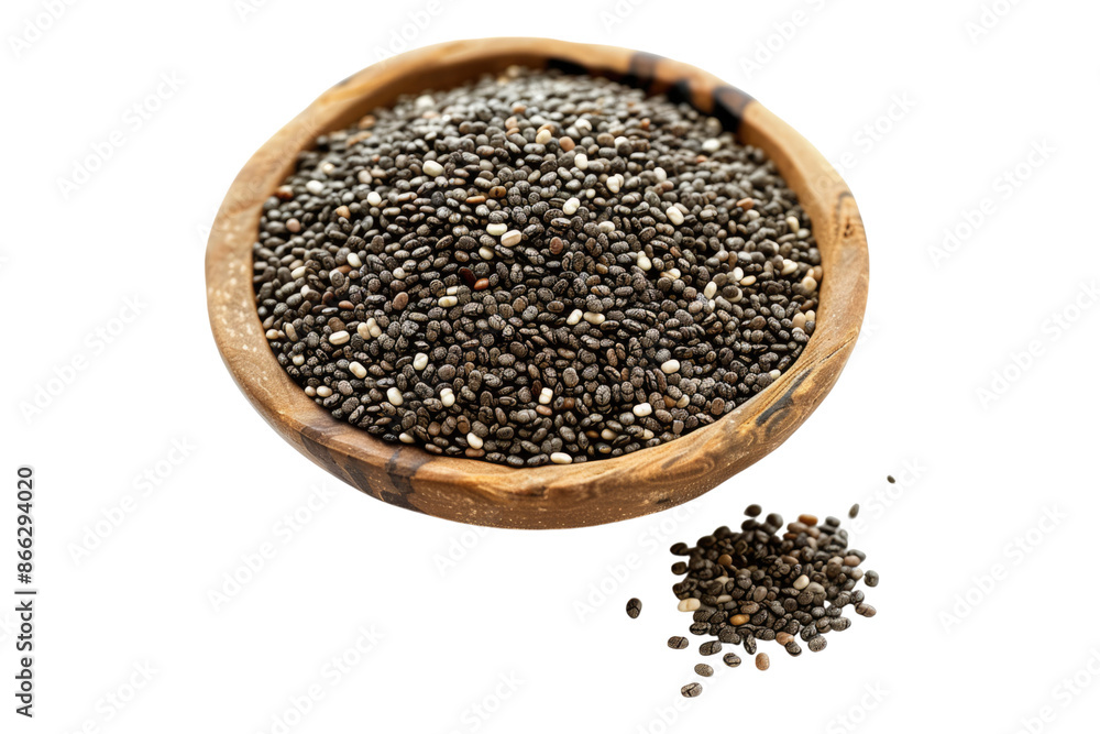 Chia seeds isolated on transparent background Chia seeds isolated on transparent background