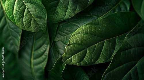 Green tropical plant close-up