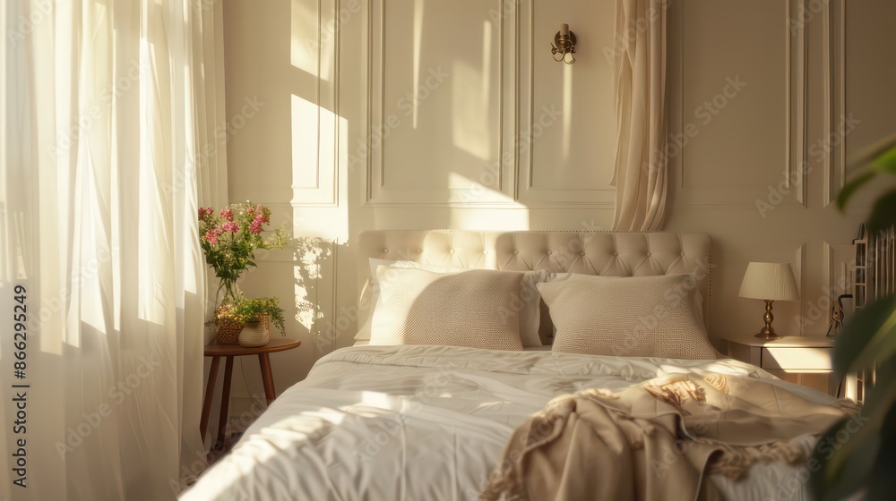 bed with pillows, cozy bed with blankets, comfy home bed with pillows, cozy bed with blankets, comfy home