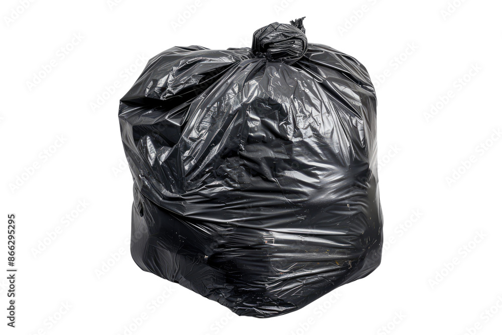 Garbage bag rolled isolated on transparent background Garbage bag rolled isolated on transparent background