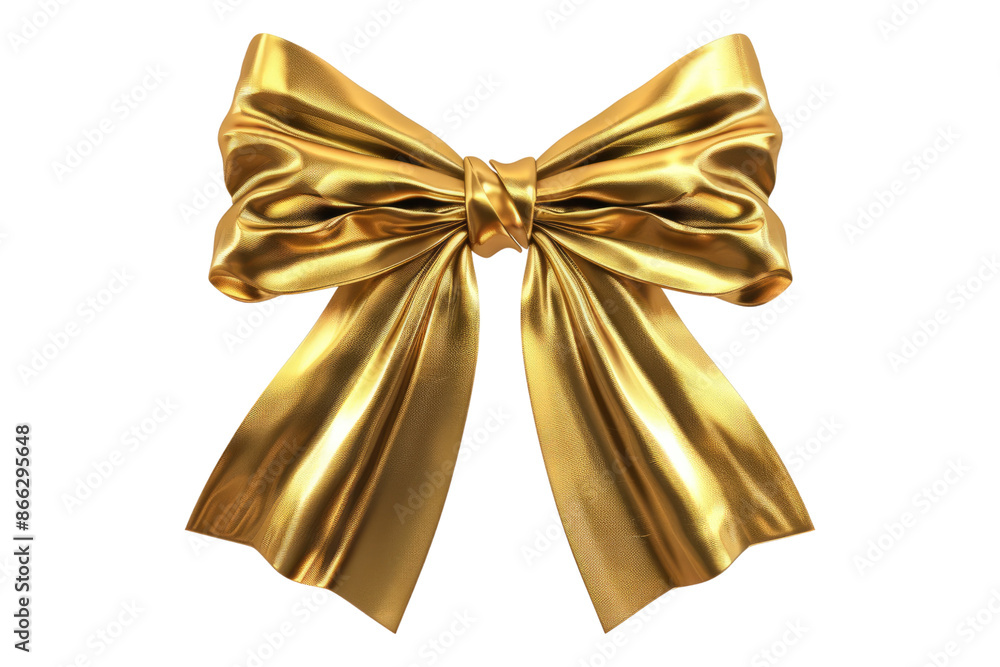 Golden bow isolated on transparent background Golden bow isolated on transparent background