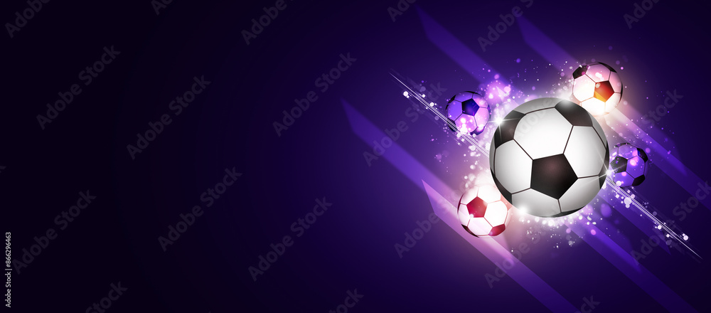 Naklejka premium football game banner