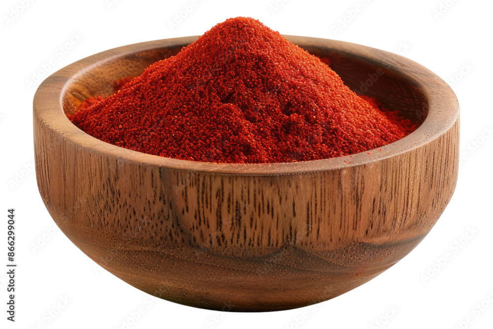 Red chili powder isolated on transparent background Red chili powder isolated on transparent background