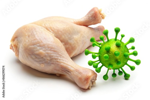 raw chicken leg and salmonella bacteria disease