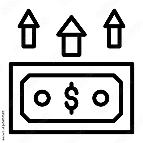 Inflation Line Icon Design
