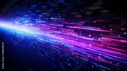 Velocity of color with pink and blue light streaks, abstract motion background