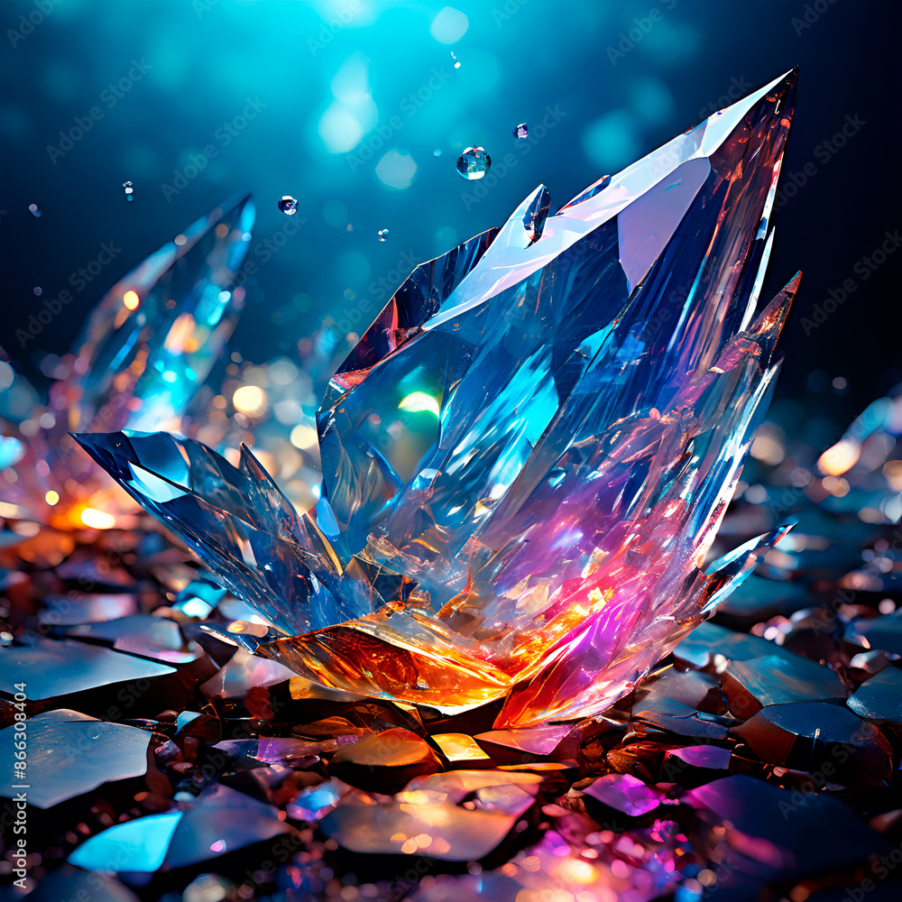 3d vibrant glass object on black background in neon colors, bright and abstract illustration 3d vibrant glass object on black background in neon colors, bright and abstract illustration