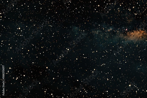 Dark Space Background. Starry Night Sky with Shiny Galaxy and Universe in Black Starfield