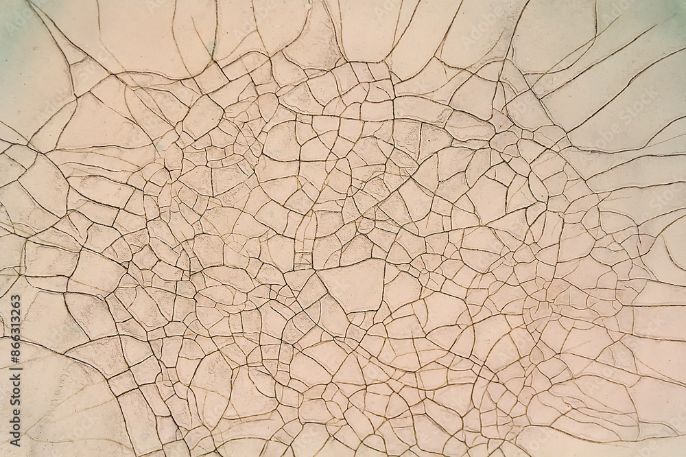 Clay surface with many cracks Clay surface with many cracks
