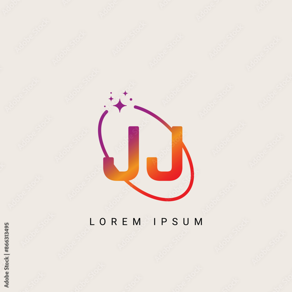 JJ J unique logo vector template illustration JJ J unique logo vector template illustration