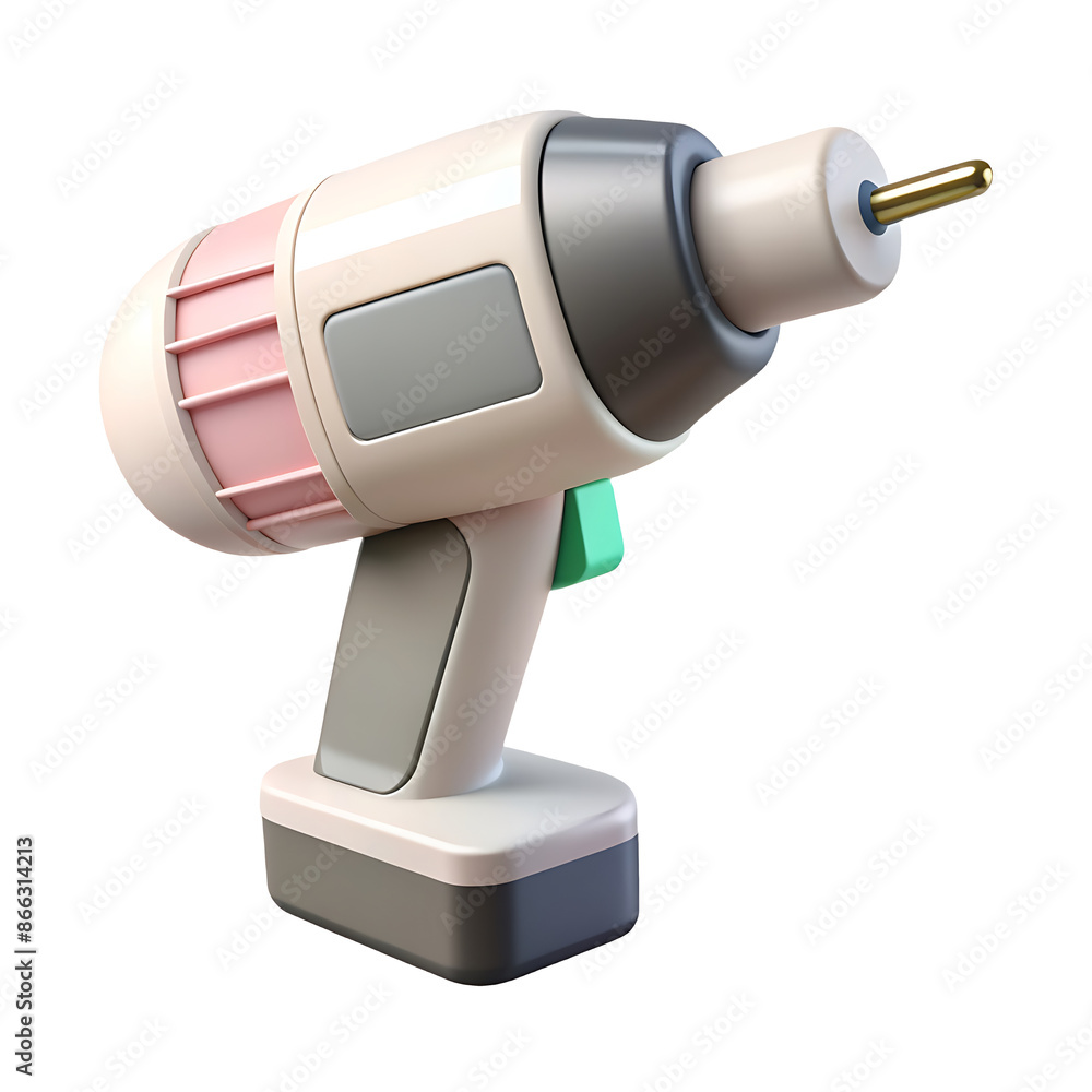 drill icon soft pink color in plastic 3d style drill icon soft pink color in plastic 3d style