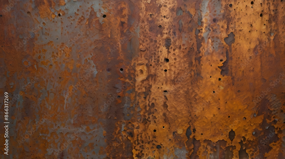 Fototapeta premium corroded steel with heavy rust buildup
