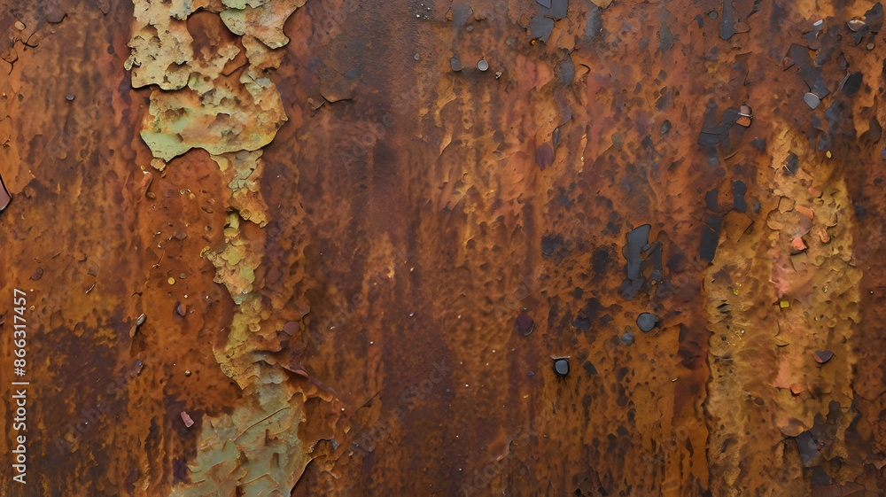 Fototapeta premium rusty iron surface with visible flakes and cracks