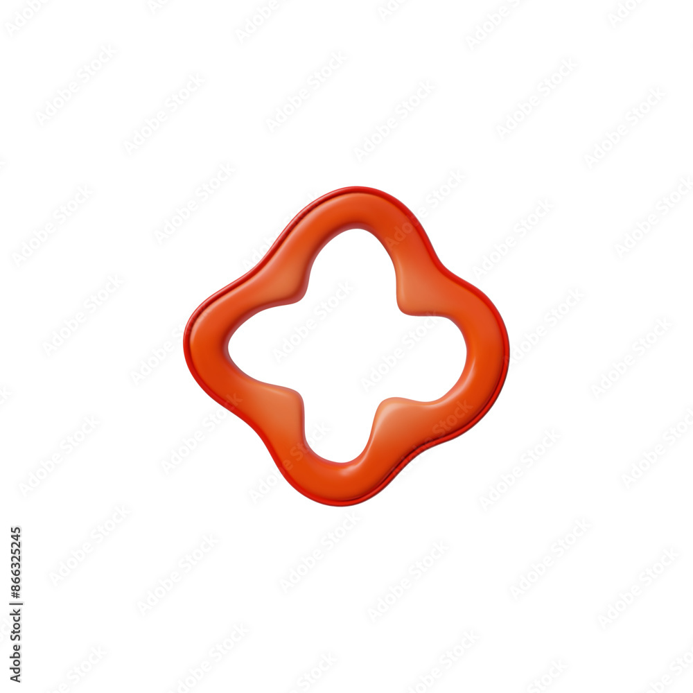 3d Illustration of a ripe sweet slice of red bell pepper with peel and pulp 3d Illustration of a ripe sweet slice of red bell pepper with peel and pulp
