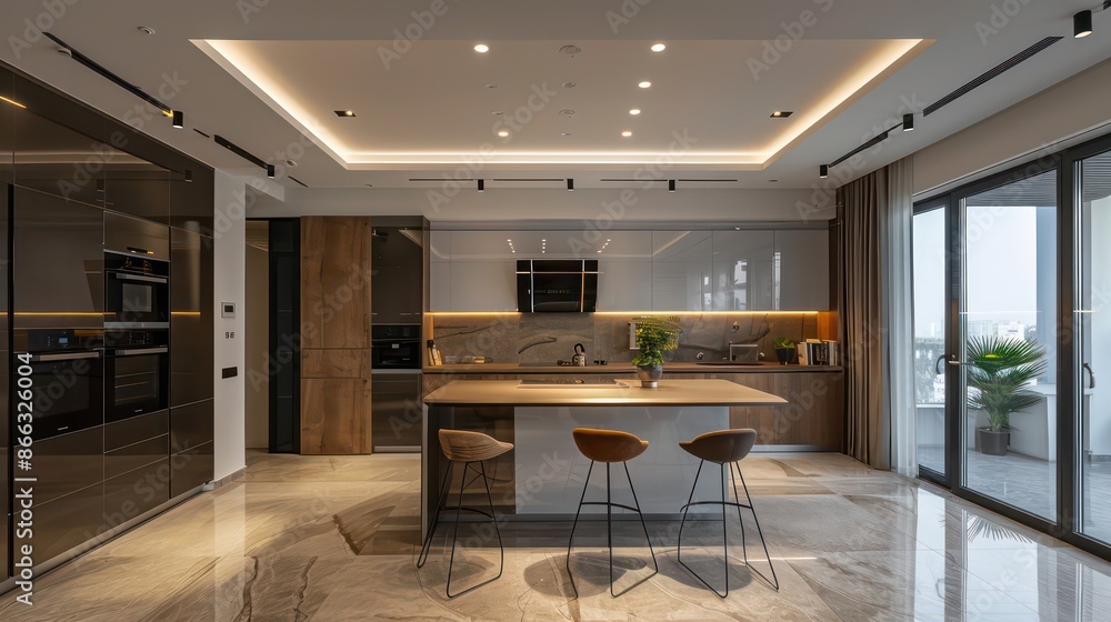 interior of modern kitchen