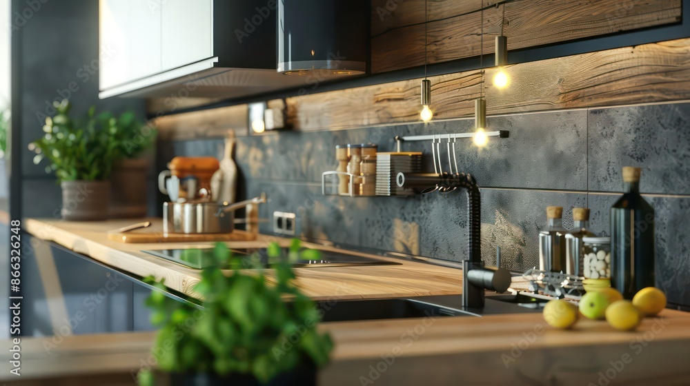 interior of modern kitchen interior of modern kitchen
