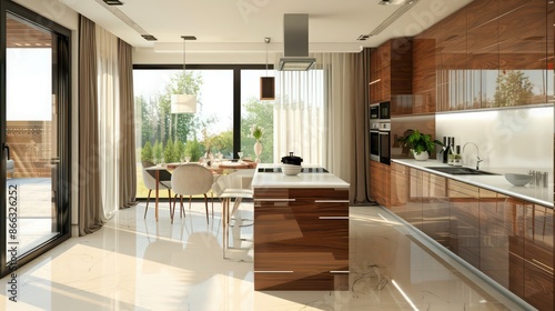 interior of modern kitchen