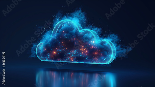 graphic of cloud service