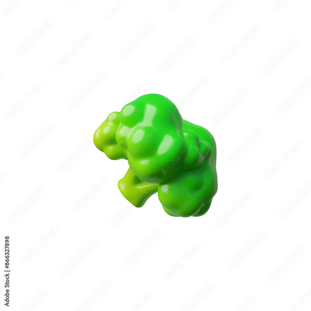3d fresh green broccoli. 3d fresh green broccoli.