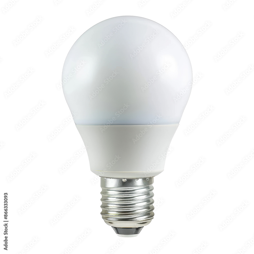 High-quality LED light bulb with an E27 screw base. Ideal for energy-efficient home and office lighting solutions, available for stock use.