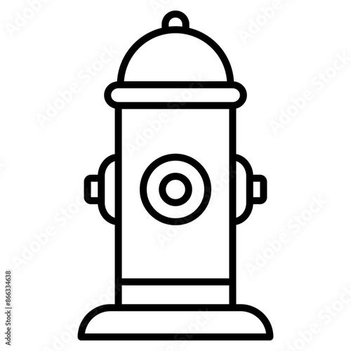 public service icon black line and black glyph