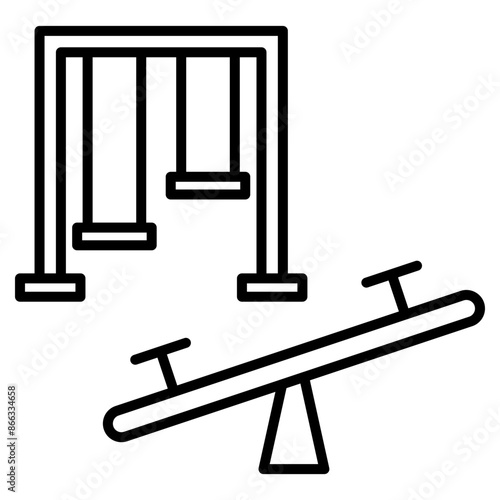 public service icon black line and black glyph
