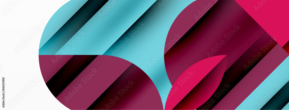 Circle and line geometric background. Round shapes with diagonal lines composition for wallpaper, banner, background or landing Circle and line geometric background. Round shapes with diagonal lines composition for wallpaper, banner, background or landing