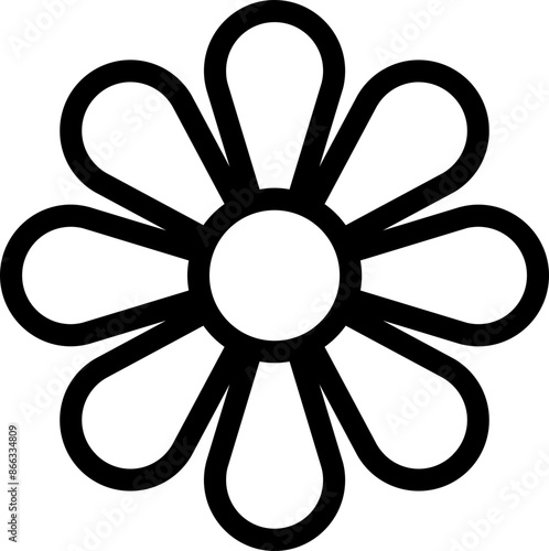 flower outline vector illustration
