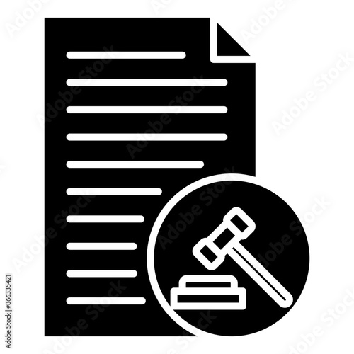 public service icon black line and black glyph