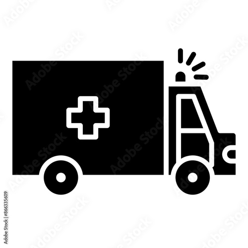 public service icon black line and black glyph