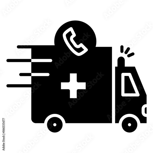 public service icon black line and black glyph