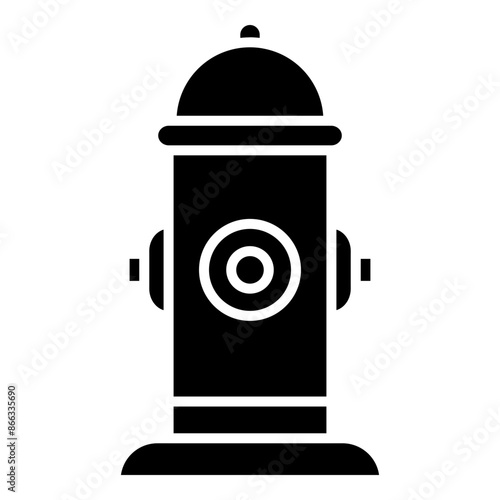 public service icon black line and black glyph
