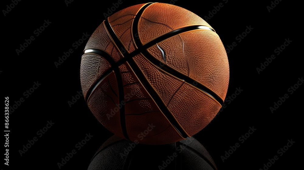 Fototapeta premium Basketball Ball With A Clipping Path, High Quality Background