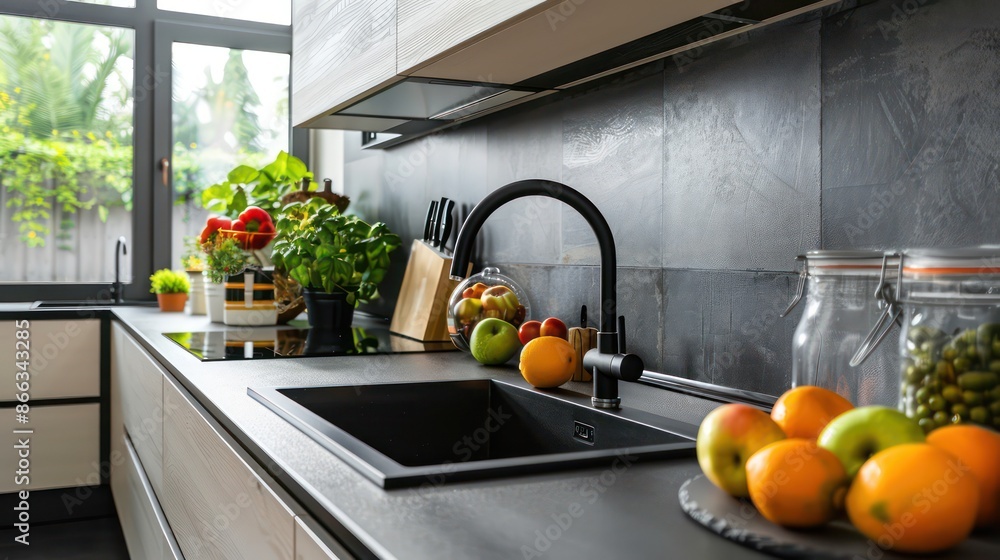 kitchen interior of a modern house apartment kitchen interior of a modern house apartment