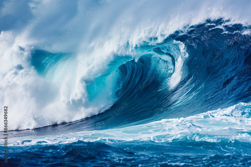 A big wave on a sunny day A big wave on a sunny day