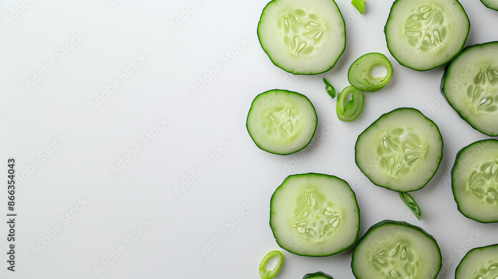 Fresh Cucumber Isolated on White Solid Background Fresh Cucumber Isolated on White Solid Background