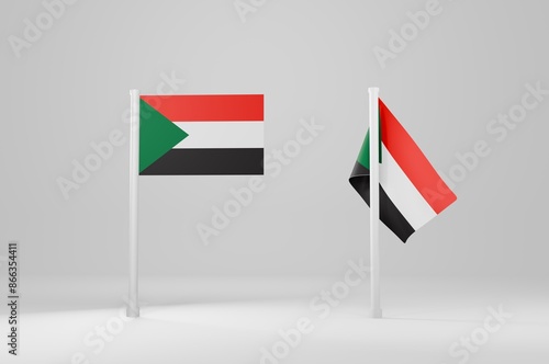Free Download Sudan Flag 3d Illustration Stock Image	 - GFXLoad