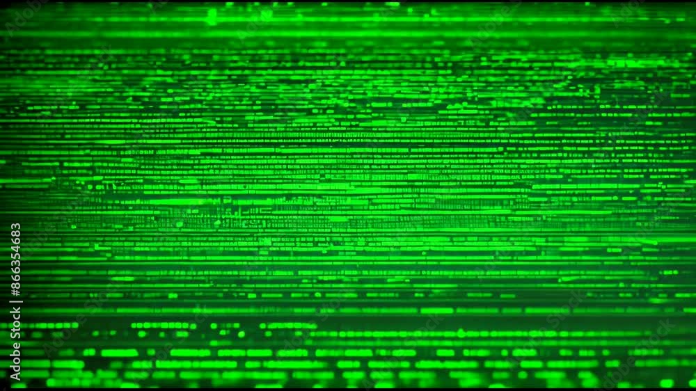 Green digital code stream, style visuals. The horizontal lines of data create a tech-savvy, futuristic atmosphere, perfect for themes of technology and cyber environments Green digital code stream, style visuals. The horizontal lines of data create a tech-savvy, futuristic atmosphere, perfect for themes of technology and cyber environments