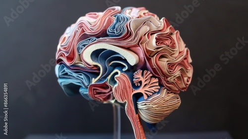 Human brain, paper craft