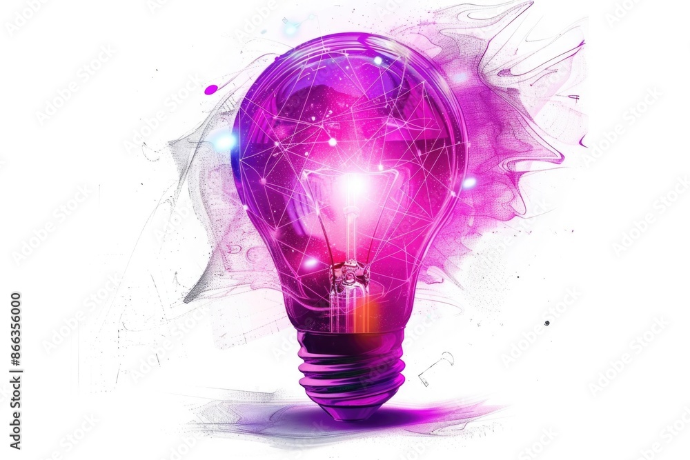 Idea icon for powerpoint presentation background, purple and violet, futuristic cyberpunk. Idea icon for powerpoint presentation background, purple and violet, futuristic cyberpunk.