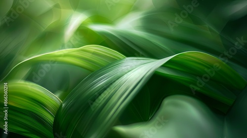 Green tropical plant close-up