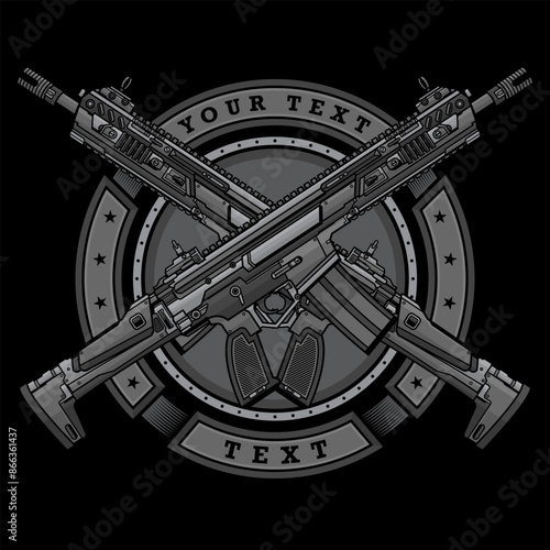 modern firearms simple logo design