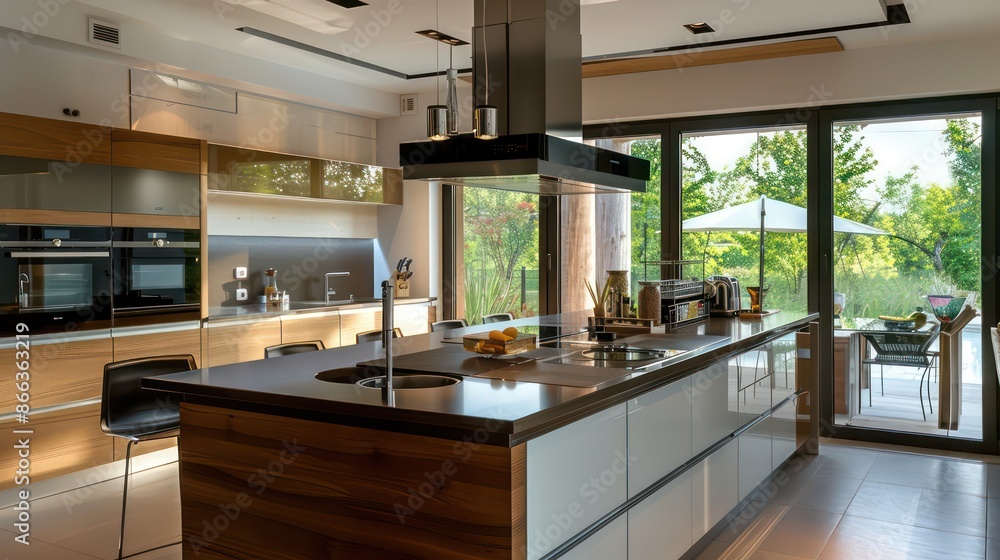 clean interior design of modern kitchen, home. different angles, professional photography clean interior design of modern kitchen, home. different angles, professional photography