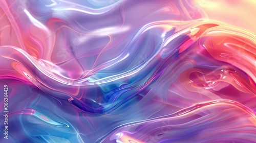 Wallpaper Mural Abstract background with colorful liquid, glowing with pink, blue, and purple. Liquid art wallpaper with vibrant, glowing colors. Torontodigital.ca