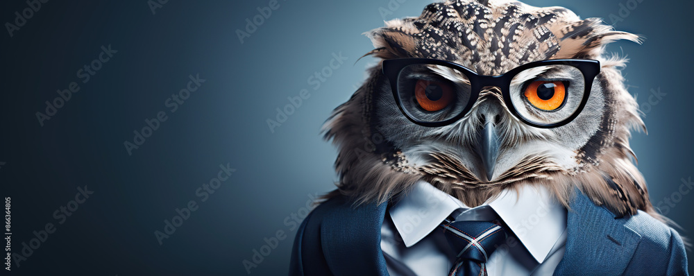 Owl in Business Suit With Glasses Owl in Business Suit With Glasses