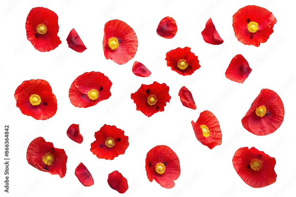 Scattered Red Poppy Petals Scattered Red Poppy Petals