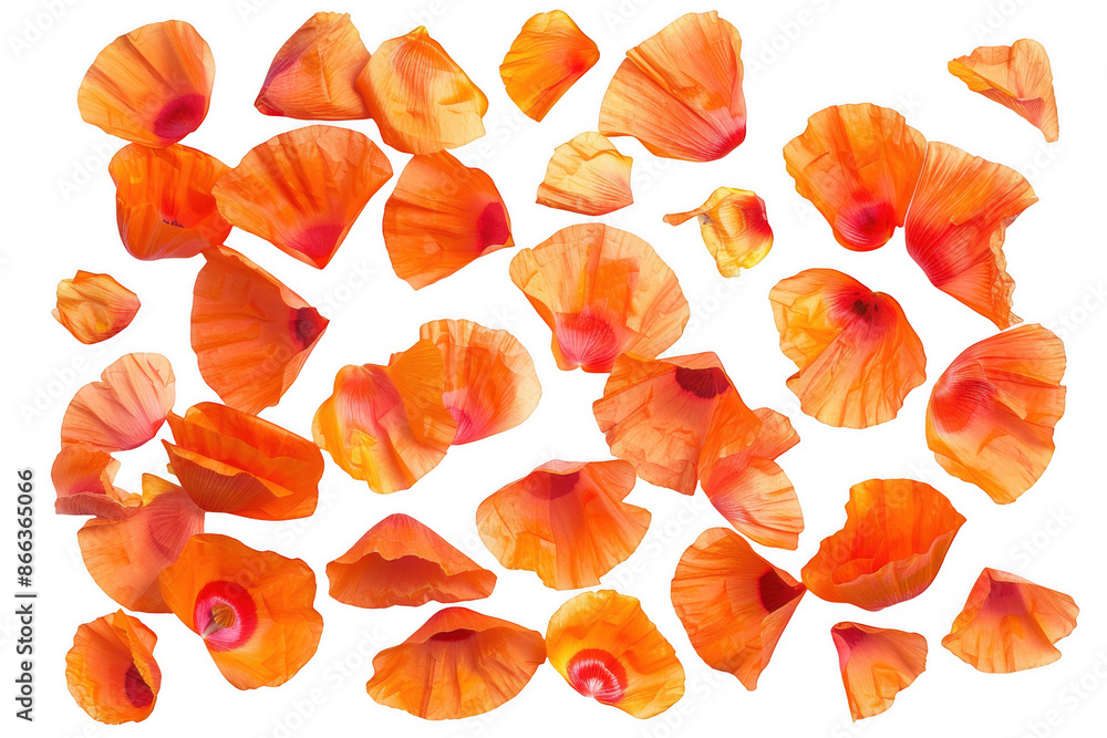 Scattered Orange Poppy Petals Scattered Orange Poppy Petals